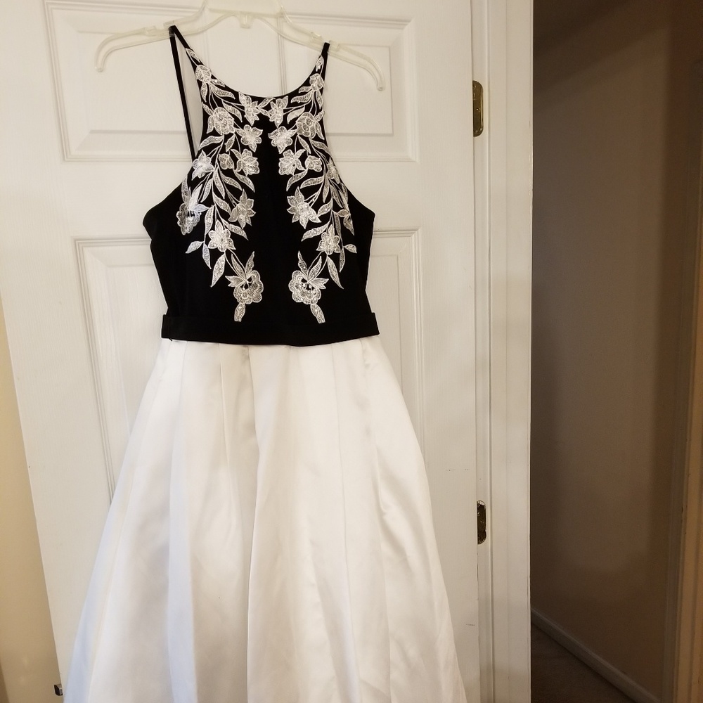 Black and white elegant dress